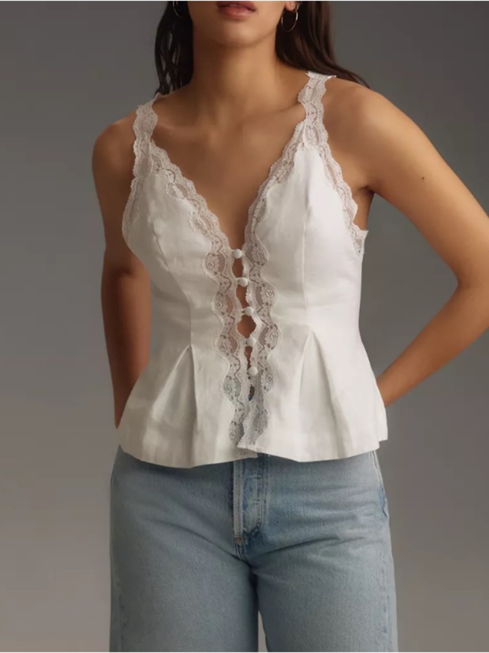 Reformation Josefina Linen Top NWT size 0 - Picture 5 of 13